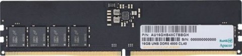 Pamięć APACER (DIMM/DDR5/16 GB/4800MHz/1.1V/40 CLCL/SINGLE) Pamięć APACER (DIMM/DDR5/16 GB/4800MHz/1.1V/40 CLCL/SINGLE)