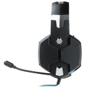 Słuchawki z mikrofonem TRACER GameZone Dragon Blue LED Czarno-niebieski