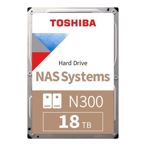 Dysk Toshiba N300 HDWG51JUZSVA 18TB 3,5" 7200 512MB SATA III NAS BULK Dysk Toshiba N300 HDWG51JUZSVA 18TB 3,5" 7200 512MB SATA III NAS BULK