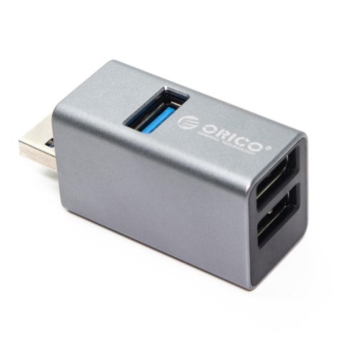 HUB USB-A Orico MINI-U32L-GY-BP 3x USB-A 5 Gbps, aluminiowy HUB USB-A Orico MINI-U32L-GY-BP 3x USB-A 5 Gbps, aluminiowy