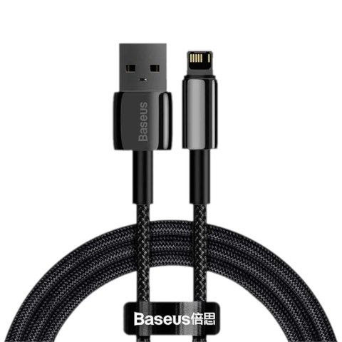 Kabel Baseus Tungsten Gold USB-A - Lightning 2m czarny Kabel Baseus Tungsten Gold USB-A - Lightning 2m czarny