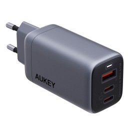 Ładowarka sieciowa Aukey PA-B6U GaN, 2x USB-C, USB-A, QC, PD 67W