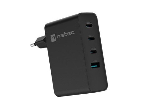 Ładowarka sieciowa, Ładowarka do laptopów Natec Ribera Gan 3x USB-C + 1x USB-A 100W Czarna Ładowarka sieciowa, Ładowarka do laptopów Natec Ribera Gan 3x USB-C + 1x USB-A 100W Czarna