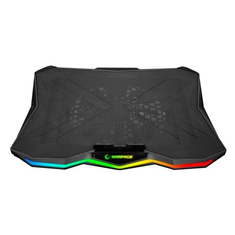 Podstawka chłodząca Rampage AD-RC8 pod laptop 15-17", RGB, regulowana Podstawka chłodząca Rampage AD-RC8 pod laptop 15-17", RGB, regulowana