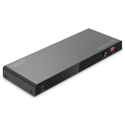 Rozdzielacz/Splitter DIGITUS HDMI 1x4, 8K/60Hz (4:4:4) z HDR, 48 Gbps, HDCP 2.3. Toslink / Stereo, EDID Rozdzielacz/Splitter DIGITUS HDMI 1x4, 8K/60Hz (4:4:4) z HDR, 48 Gbps, HDCP 2.3. Toslink / Stereo, EDID