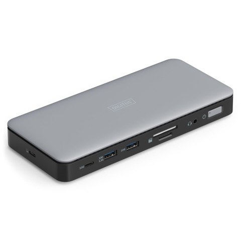 Stacja dokująca DIGITUS USB Typ C 11-portów 2x HDMI 1x DisplayPort 4K/60Hz DC-Jack 150W Stacja dokująca DIGITUS USB Typ C 11-portów 2x HDMI 1x DisplayPort 4K/60Hz DC-Jack 150W