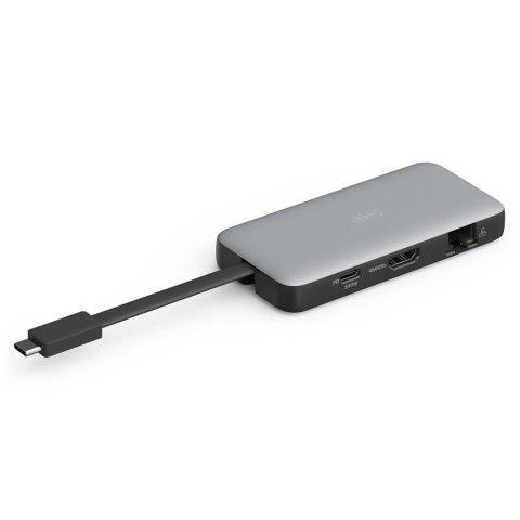 Stacja dokująca podróżna DIGITUS USB Typ C 7-portów HDMI 4K/60Hz PD 3.0 Stacja dokująca podróżna DIGITUS USB Typ C 7-portów HDMI 4K/60Hz PD 3.0